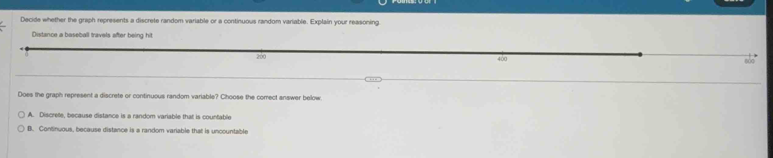 decide whether the graph represents a discrete random variable or a con…