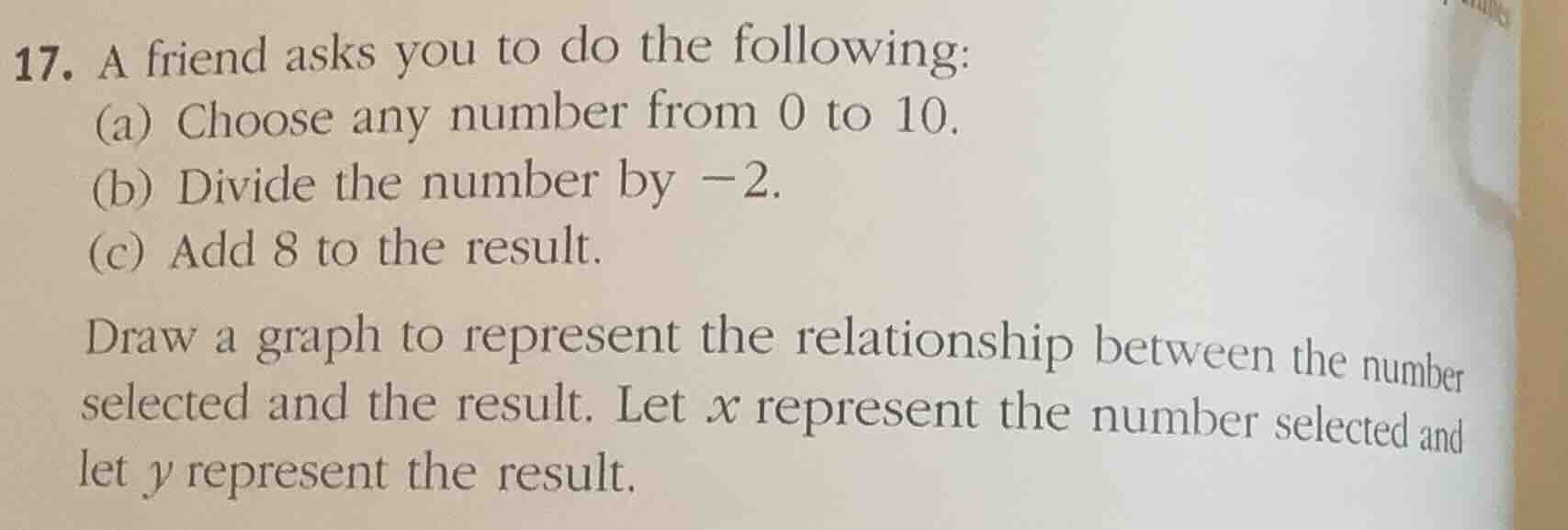 17. a friend asks you to do the following: (a) choose any number from 0…