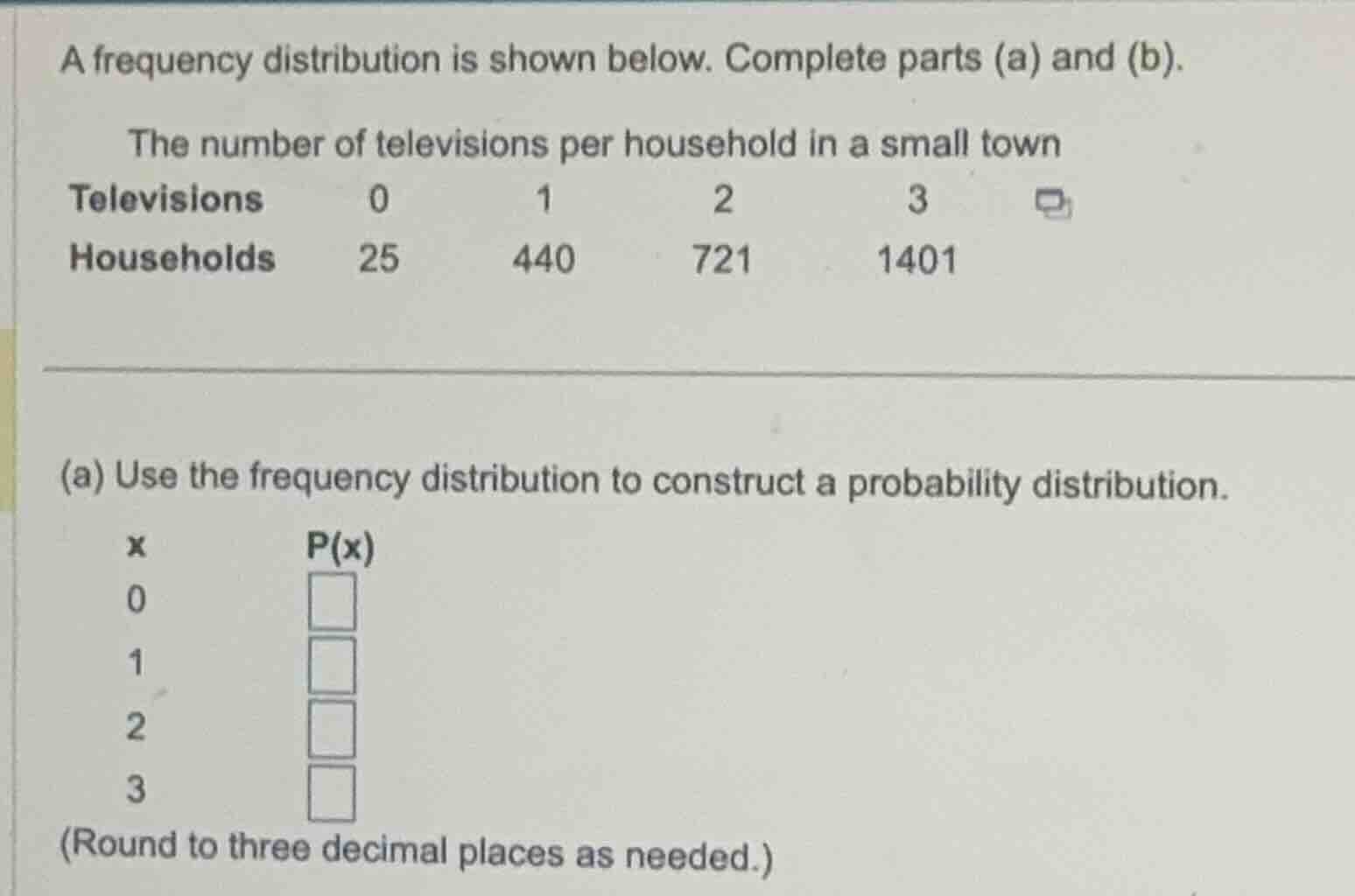 a frequency distribution is shown below. complete parts (a) and (b). th…