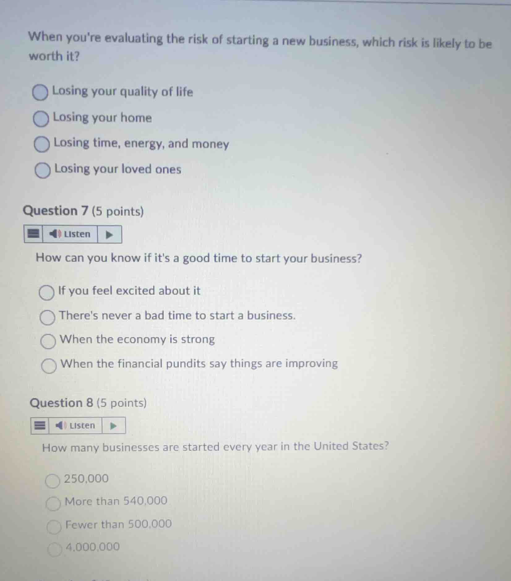 when youre evaluating the risk of starting a new business, which risk i…