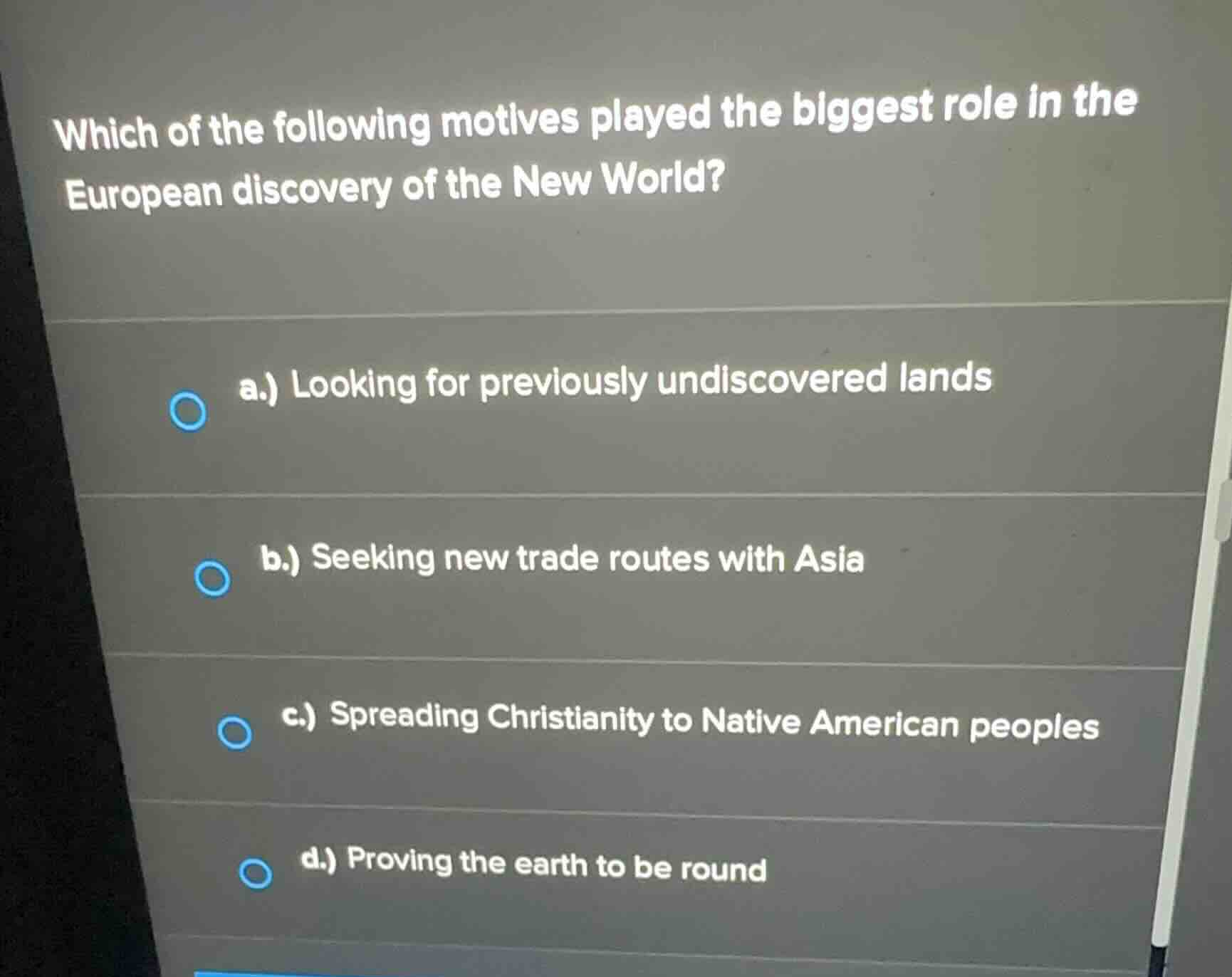 which of the following motives played the biggest role in the european …