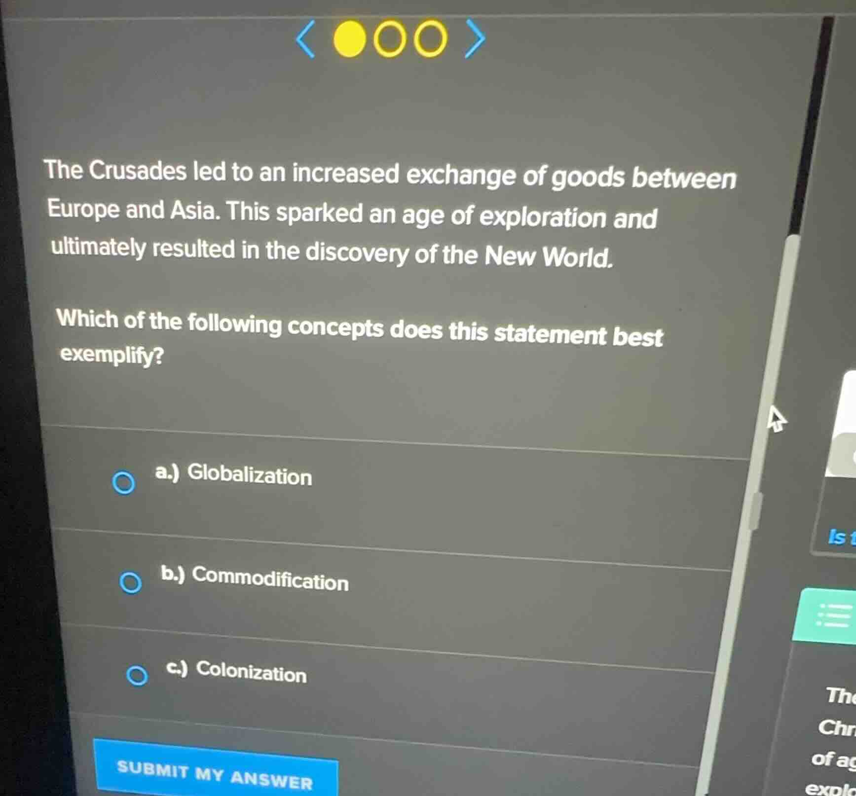 the crusades led to an increased exchange of goods between europe and a…