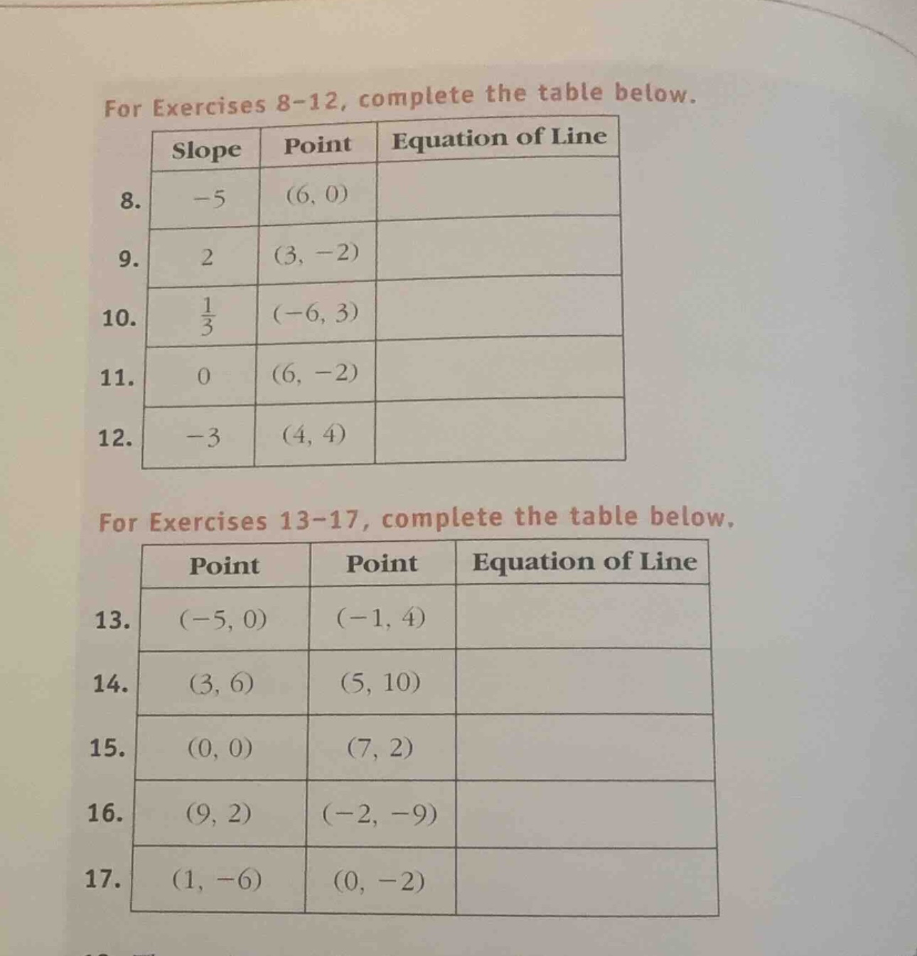 for exercises 8-12, complete the table below. \\begin{tabular}{|c|c|c|c…