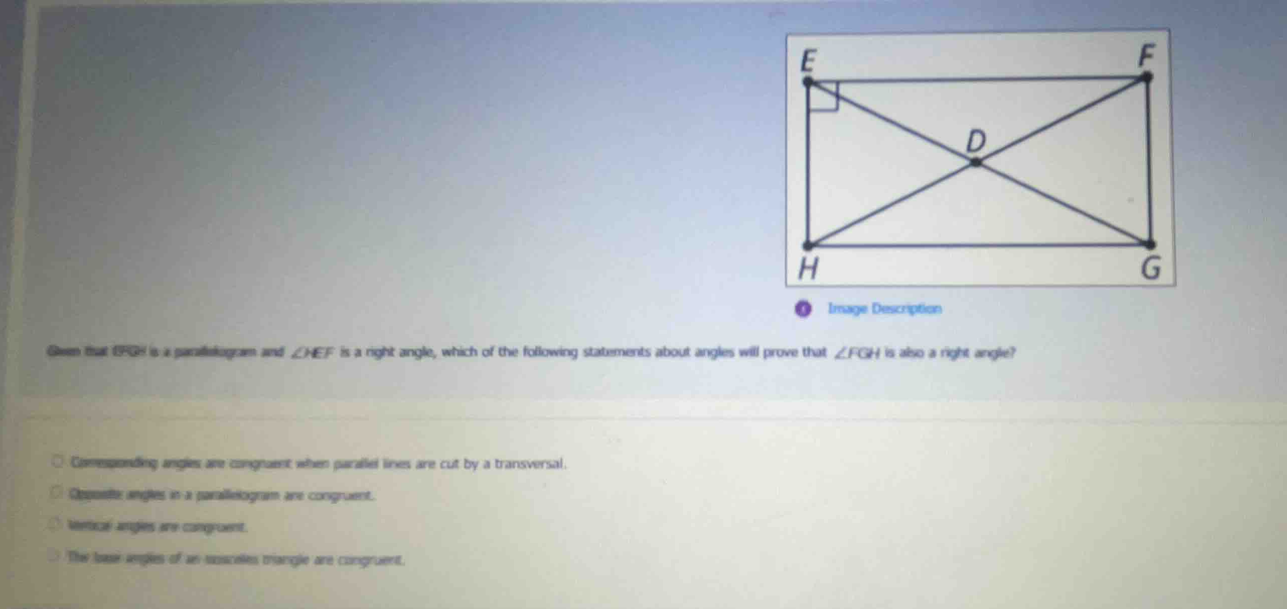 given that efgh is a parallelogram and \\(\\angle hef\\) is a right ang…