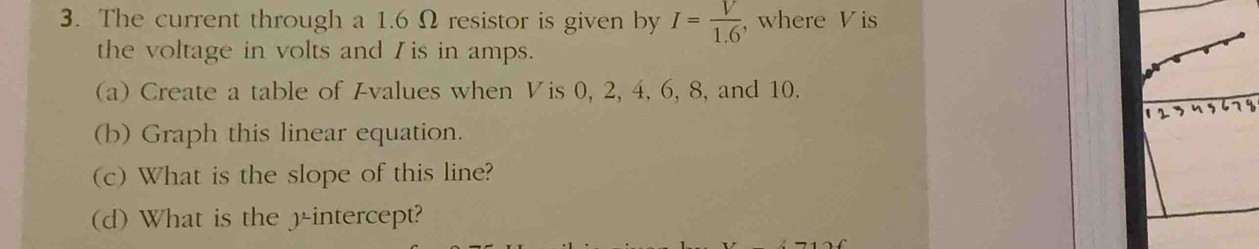 3. the current through a \\(1.6\\ \\omega\\) resistor is given by \\(i …