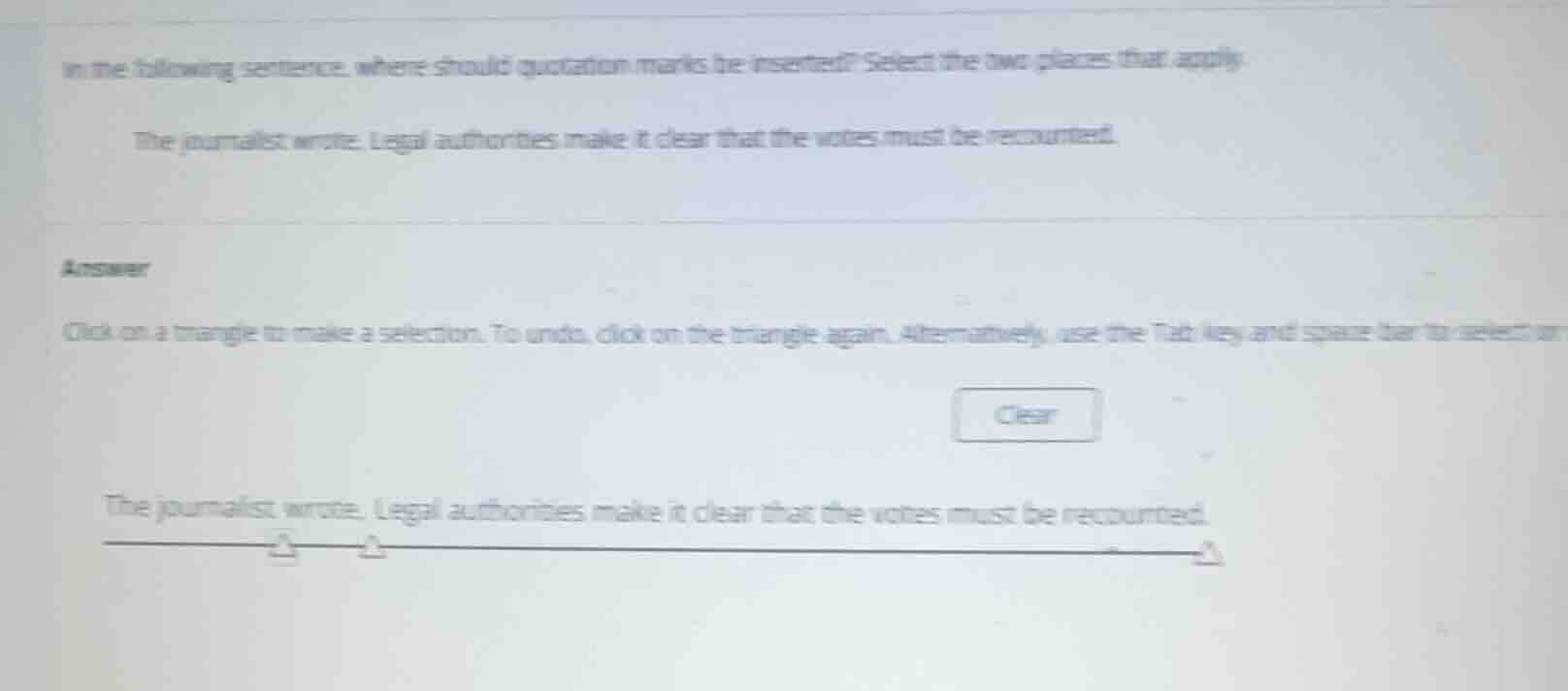 in the following sentence, where should quotation marks be inserted? se…