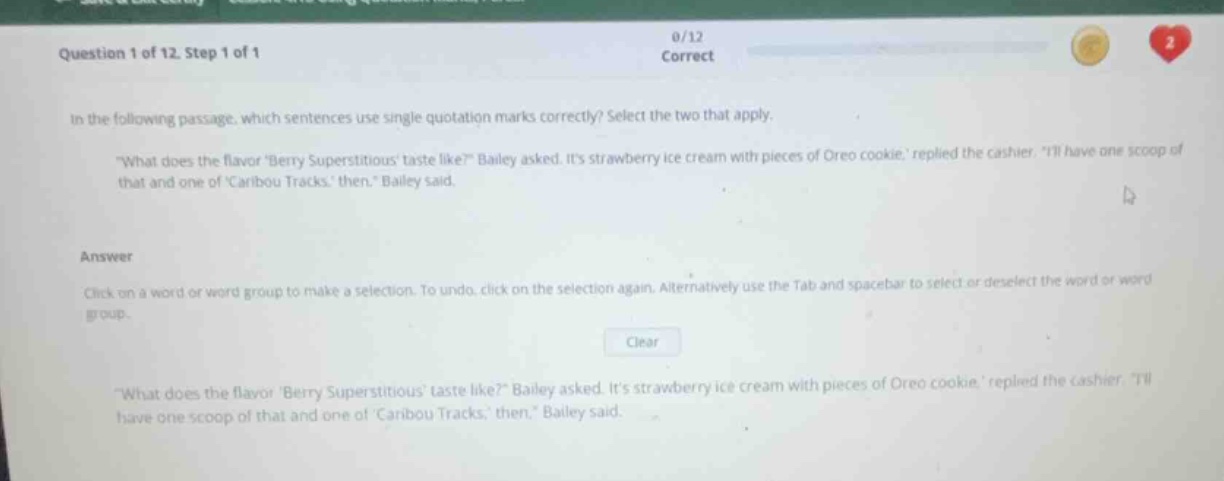 in the following passage, which sentences use single quotation marks co…