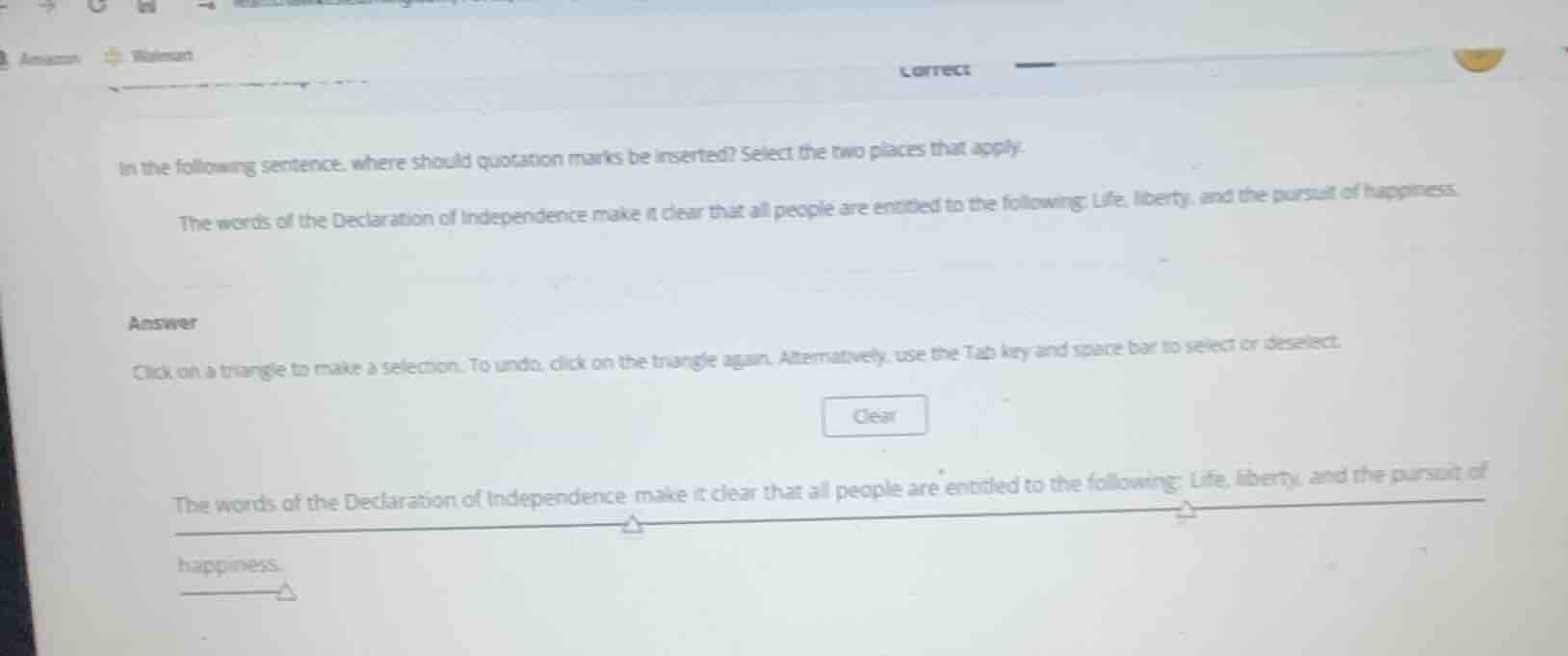 in the following sentence, where should quotation marks be inserted? se…