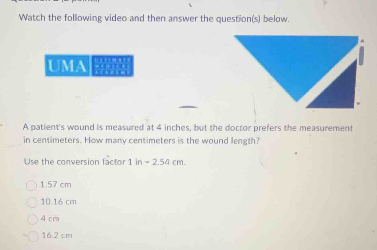 watch the following video and then answer the question(s) below. a pati…