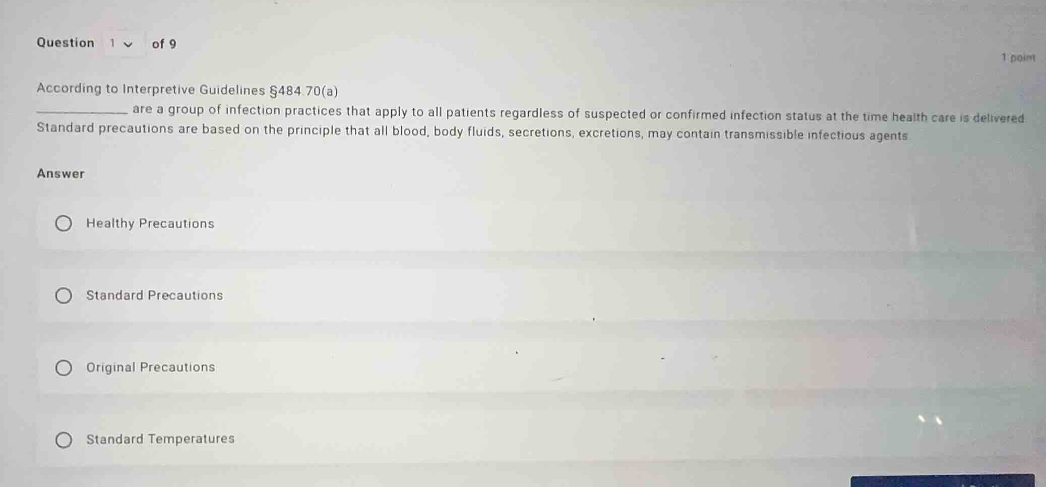 according to interpretive guidelines §484.70(a) __________ are a group …