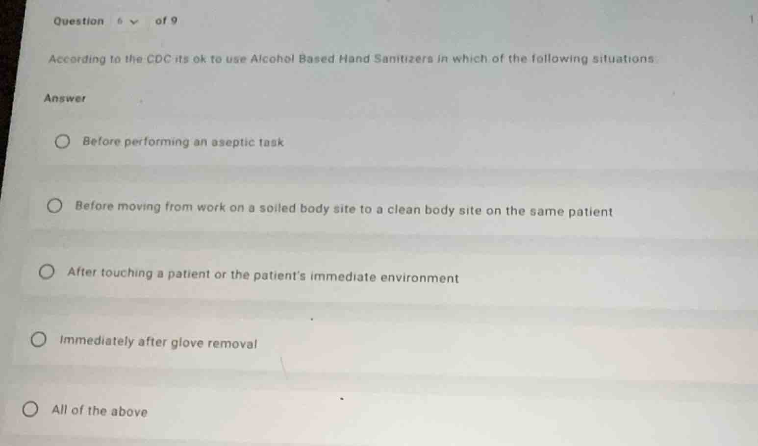 according to the cdc its ok to use alcohol based hand sanitizers in whi…