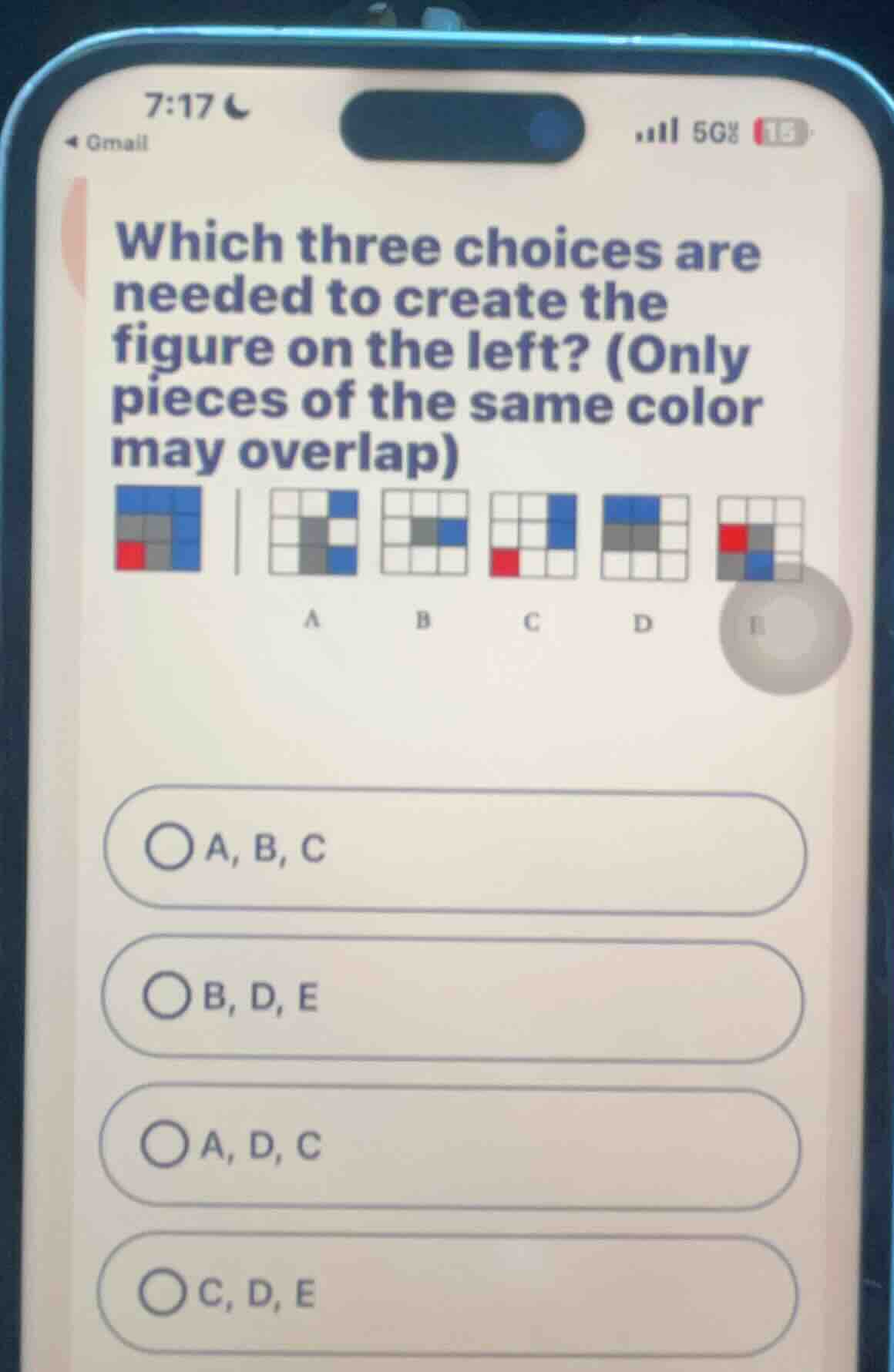 which three choices are needed to create the figure on the left? (only …