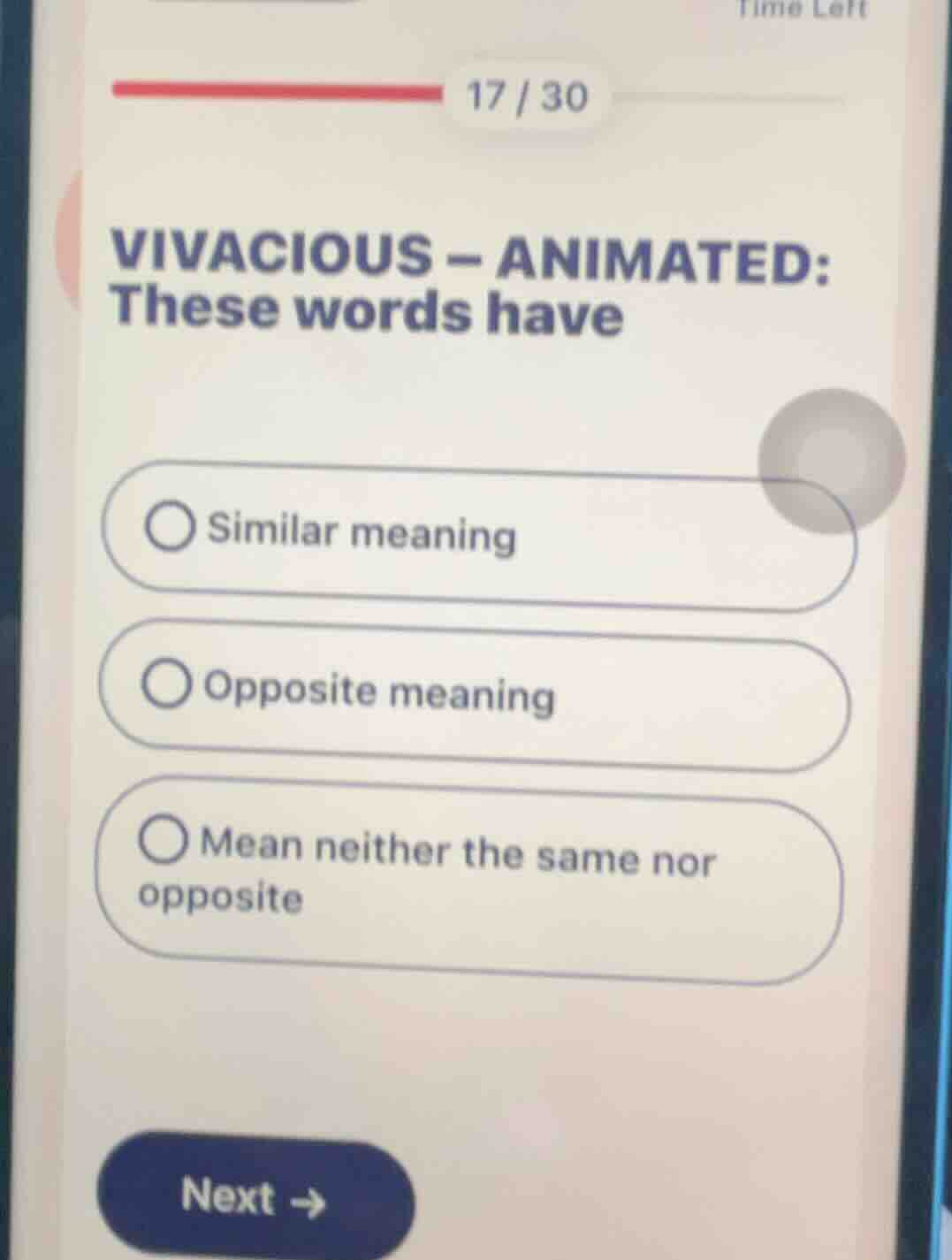 vivacious - animated: these words have - similar meaning - opposite mea…