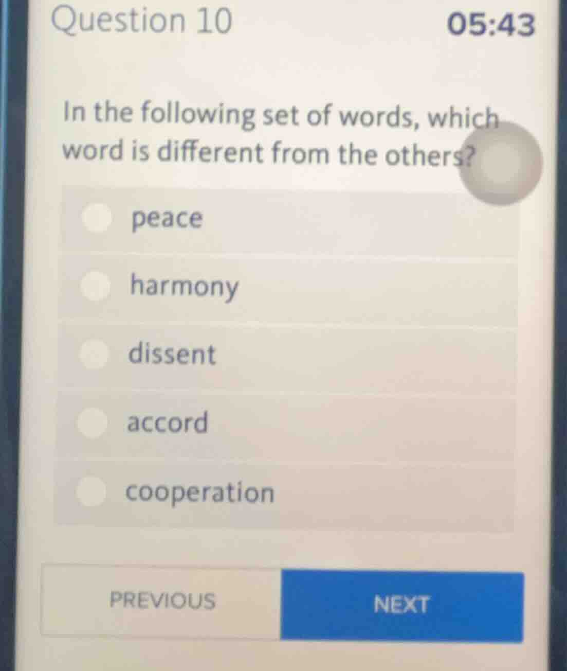 in the following set of words, which word is different from the others?…