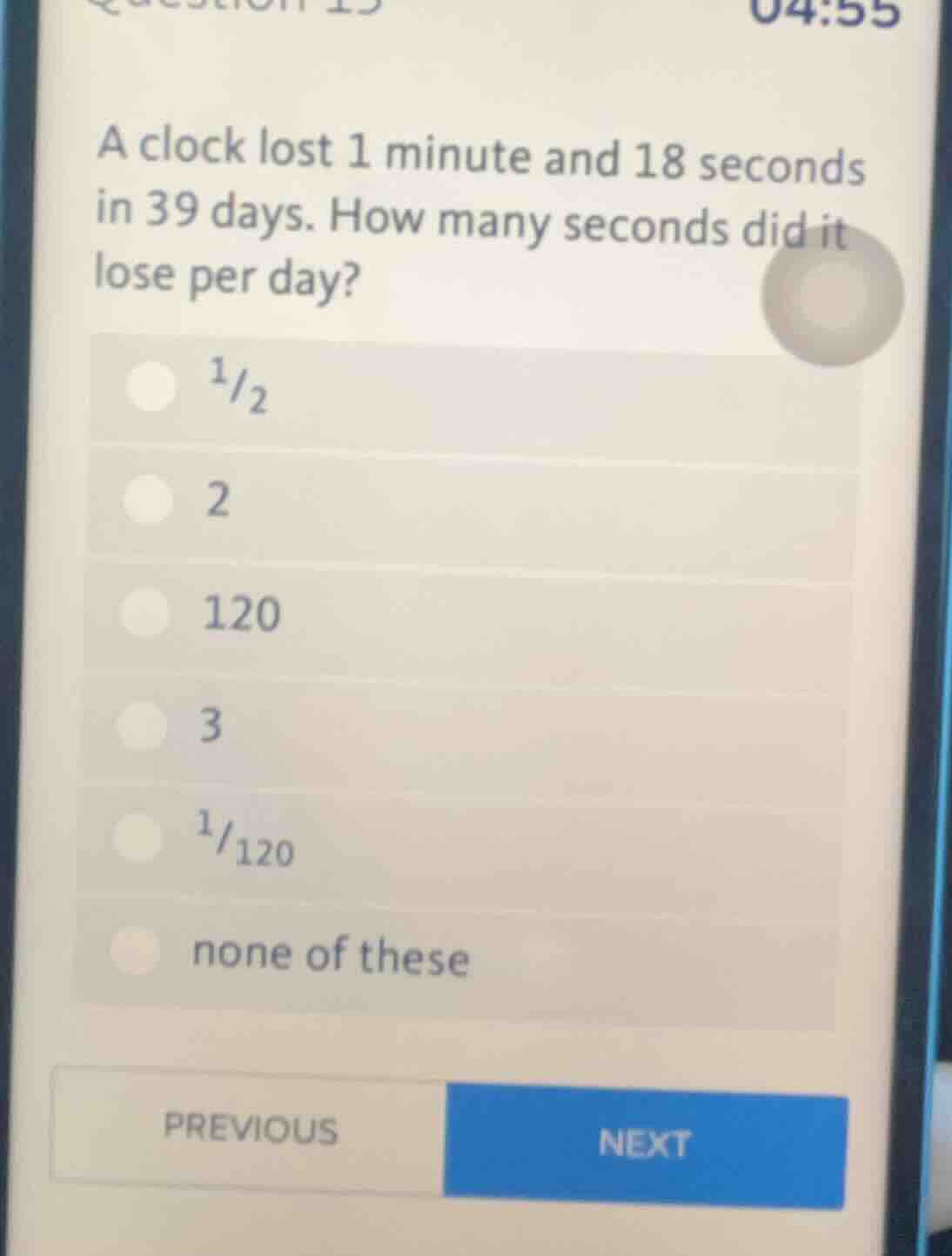 a clock lost 1 minute and 18 seconds in 39 days. how many seconds did i…