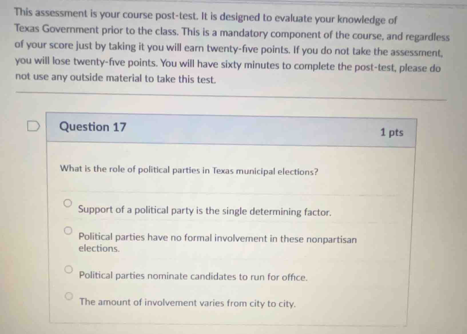 what is the role of political parties in texas municipal elections? - s…