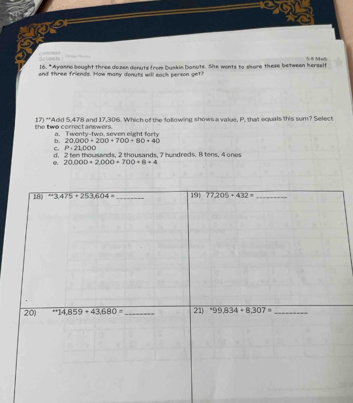 16. *ayanna bought three dozen donuts from dunkin donuts. she wants to …