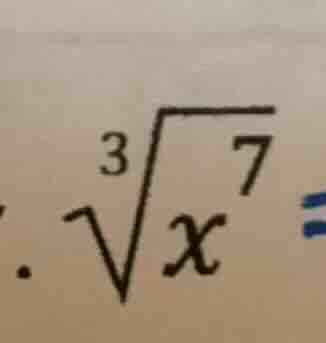 \\sqrt3{x^7} =