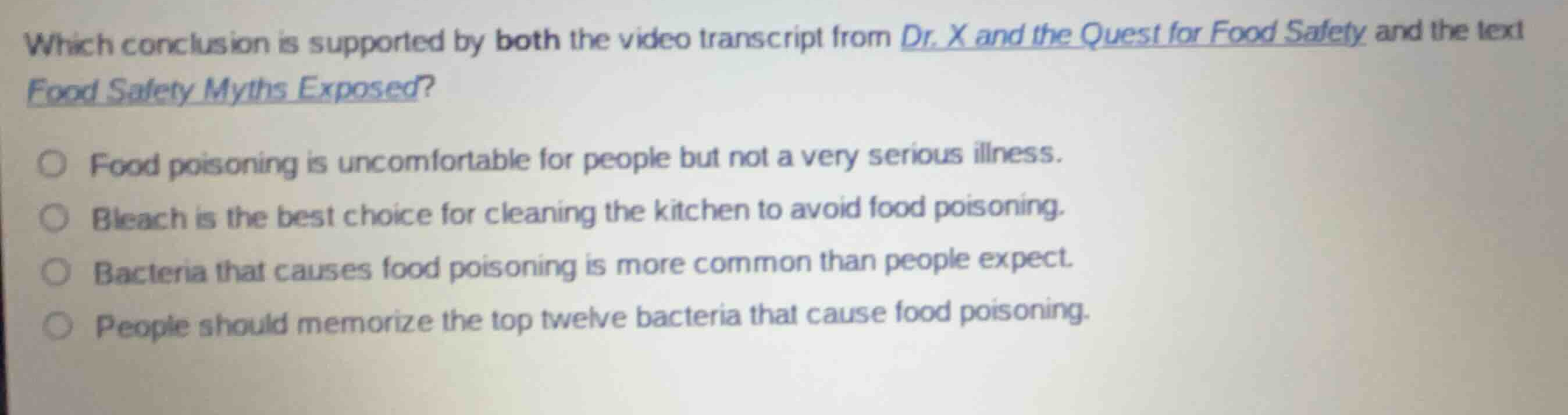 which conclusion is supported by both the video transcript from dr. x a…