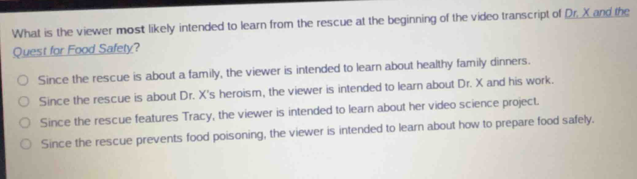 what is the viewer most likely intended to learn from the rescue at the…