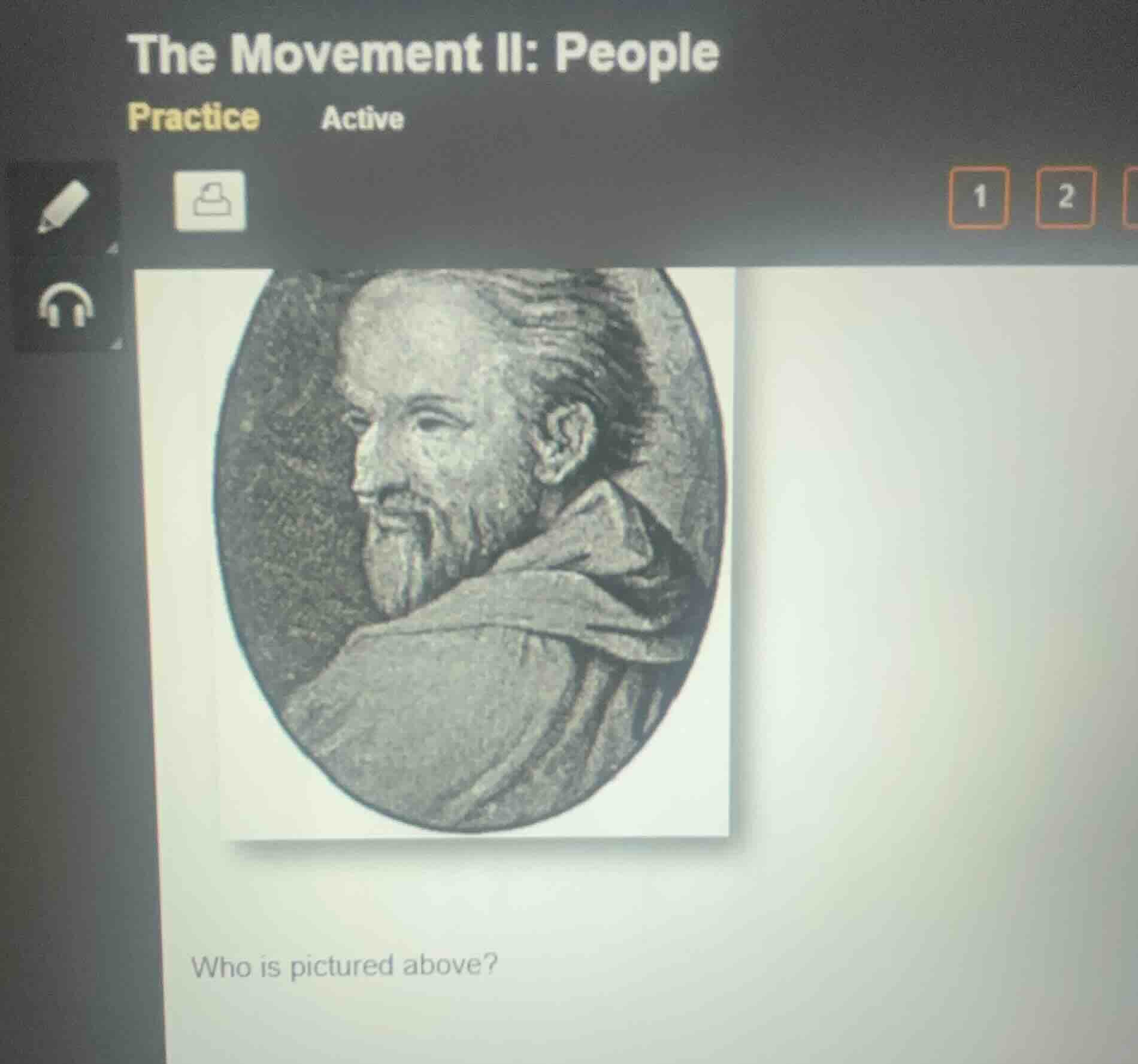 the movement ii: people practice active who is pictured above?
