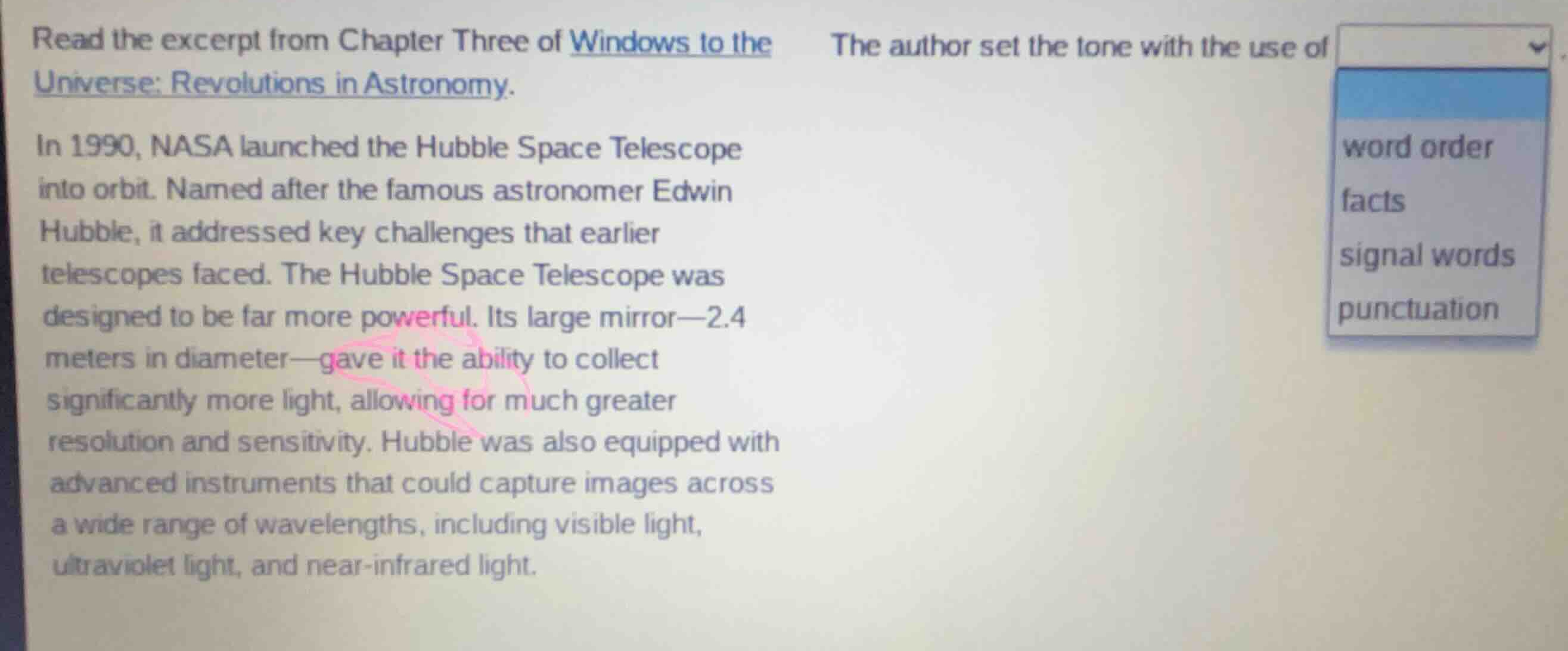 read the excerpt from chapter three of windows to the universe: revolut…