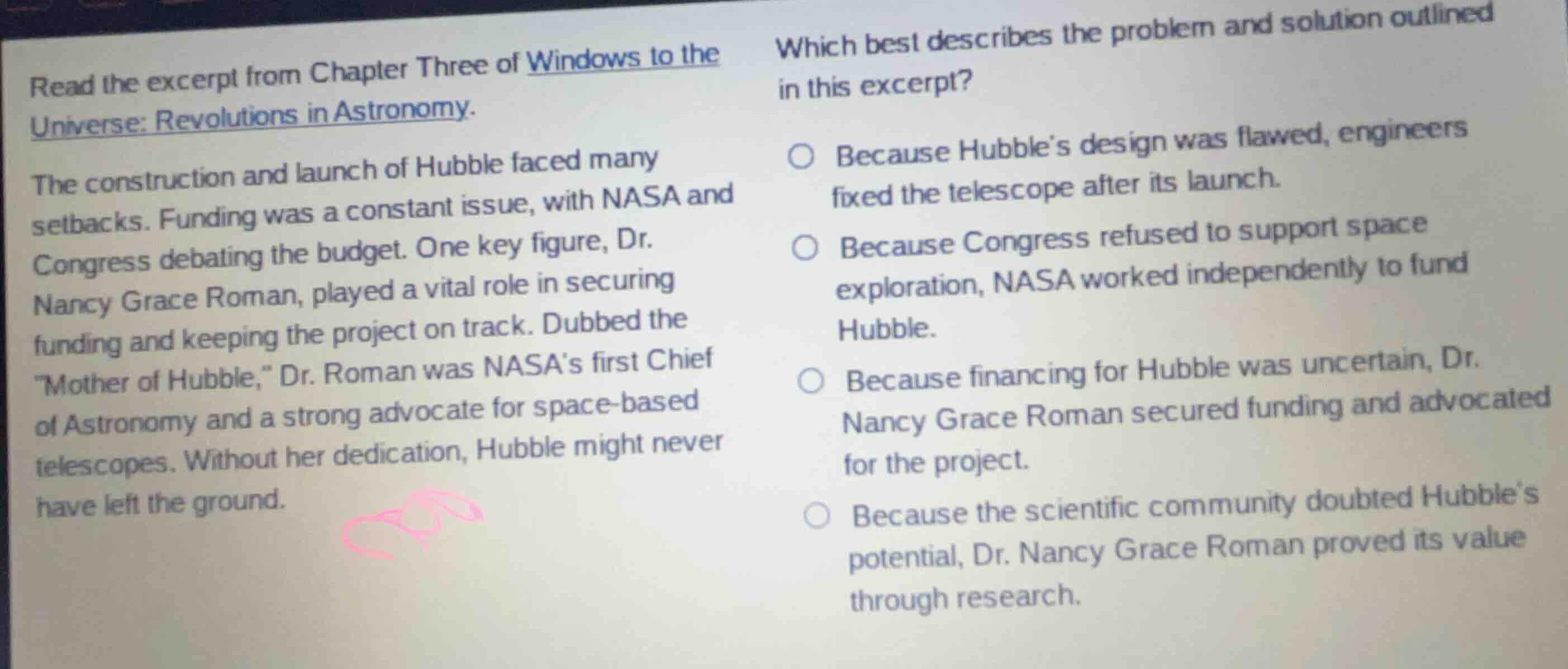 read the excerpt from chapter three of windows to the universe: revolut…