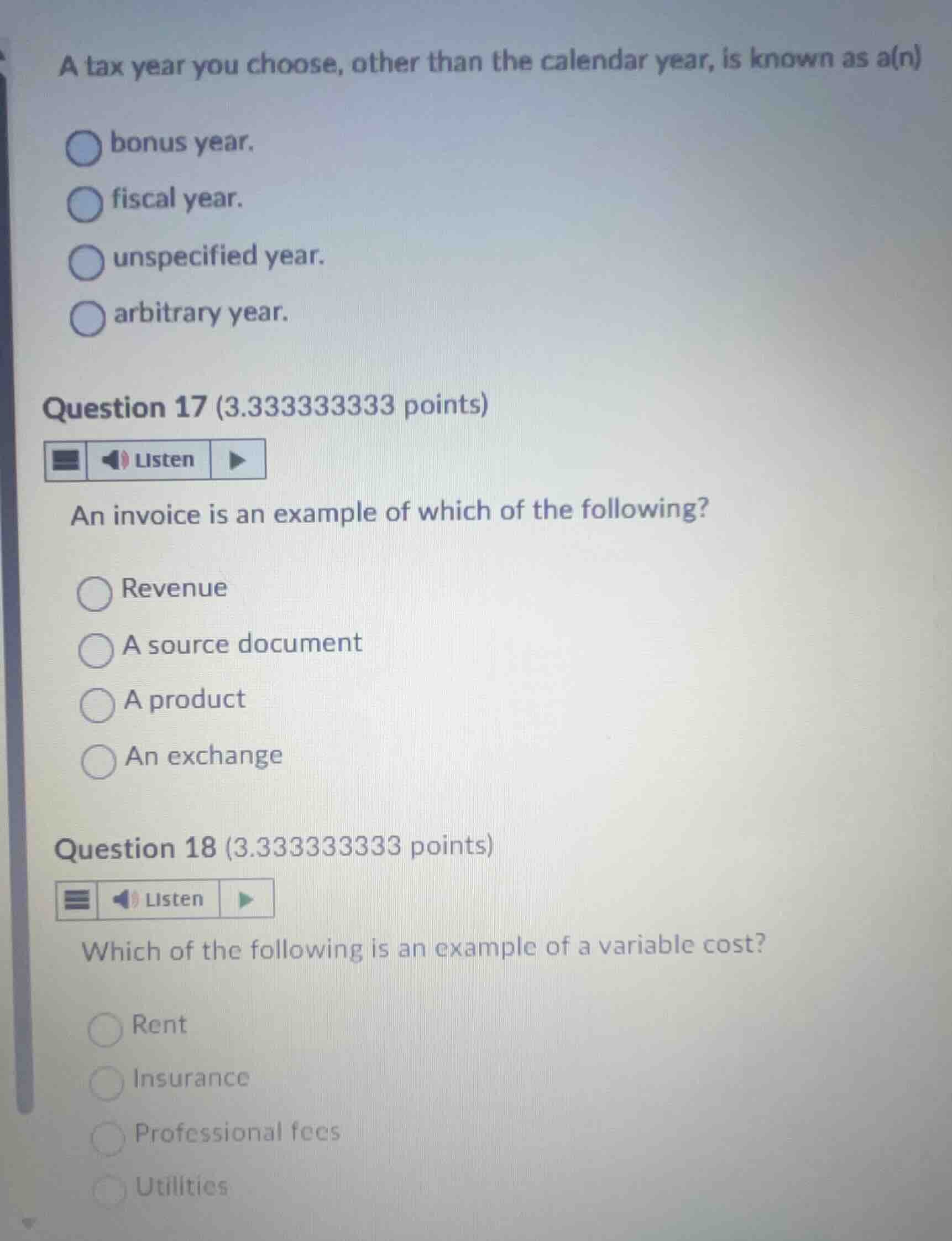 a tax year you choose, other than the calendar year, is known as a(n) b…