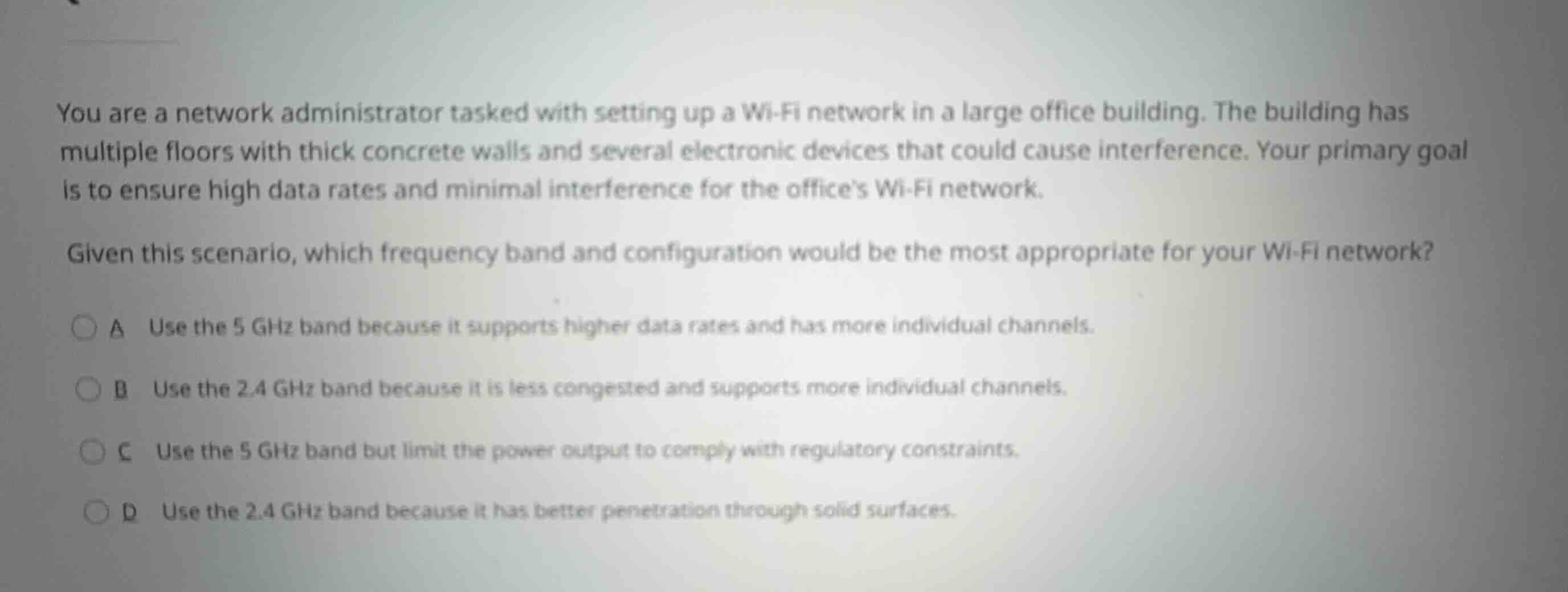 you are a network administrator tasked with setting up a wi-fi network …