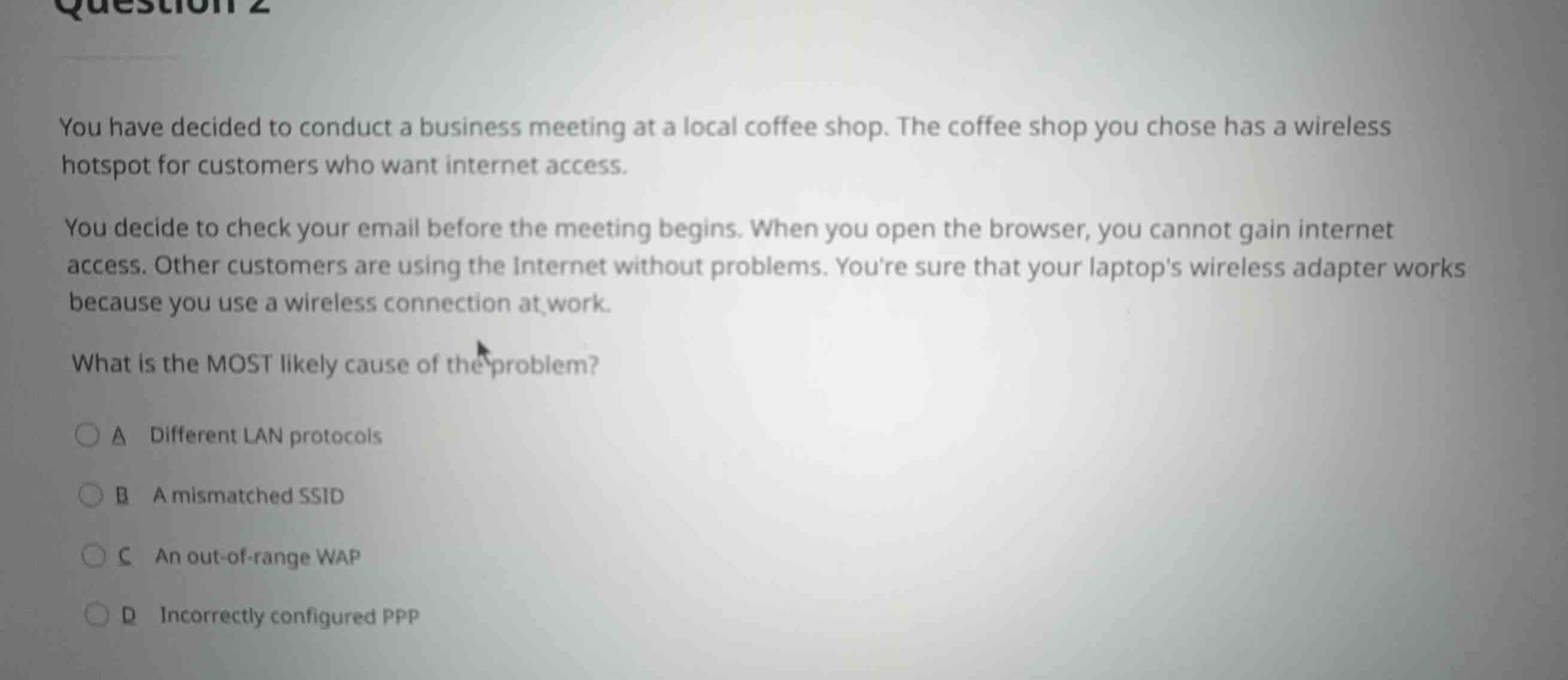 question 2 you have decided to conduct a business meeting at a local co…