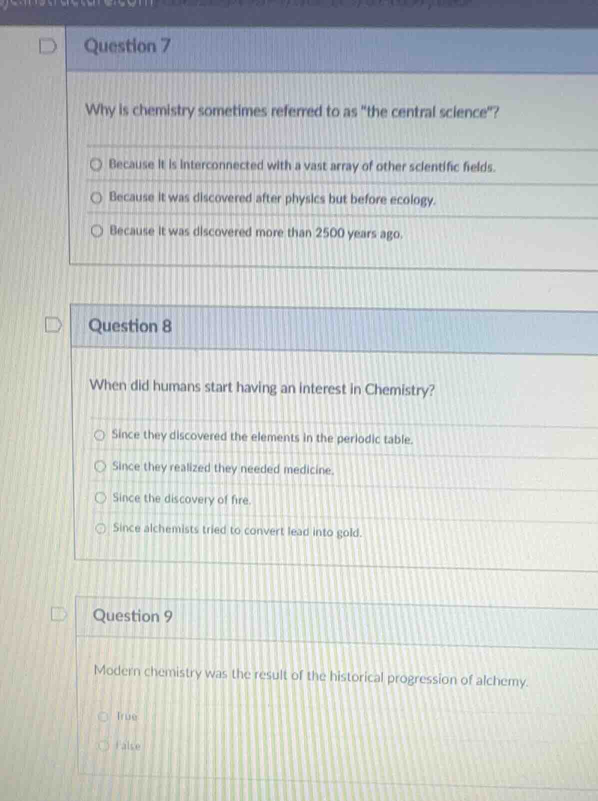 question 7 why is chemistry sometimes referred to as \the central scien…