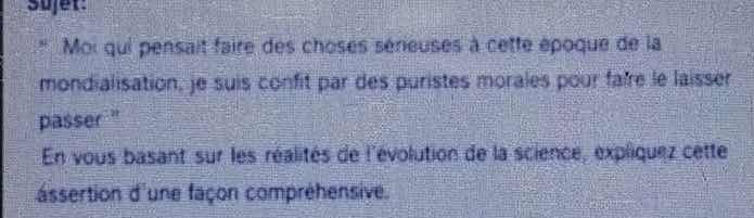 sujet: \ moi qui pensait faire des choses sérieuses à cette époque de l…