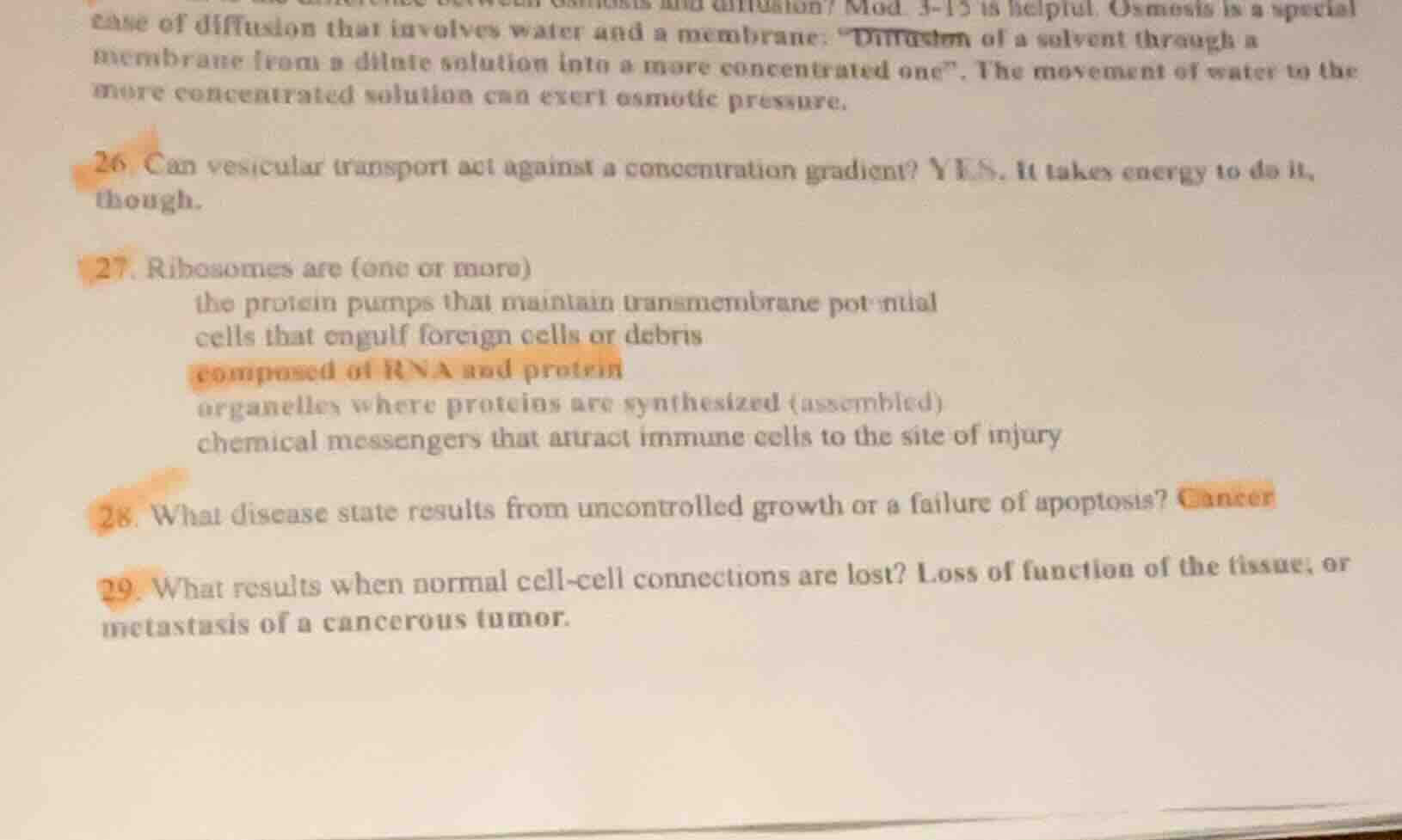 26. can vesicular transport act against a concentration gradient? yes. …