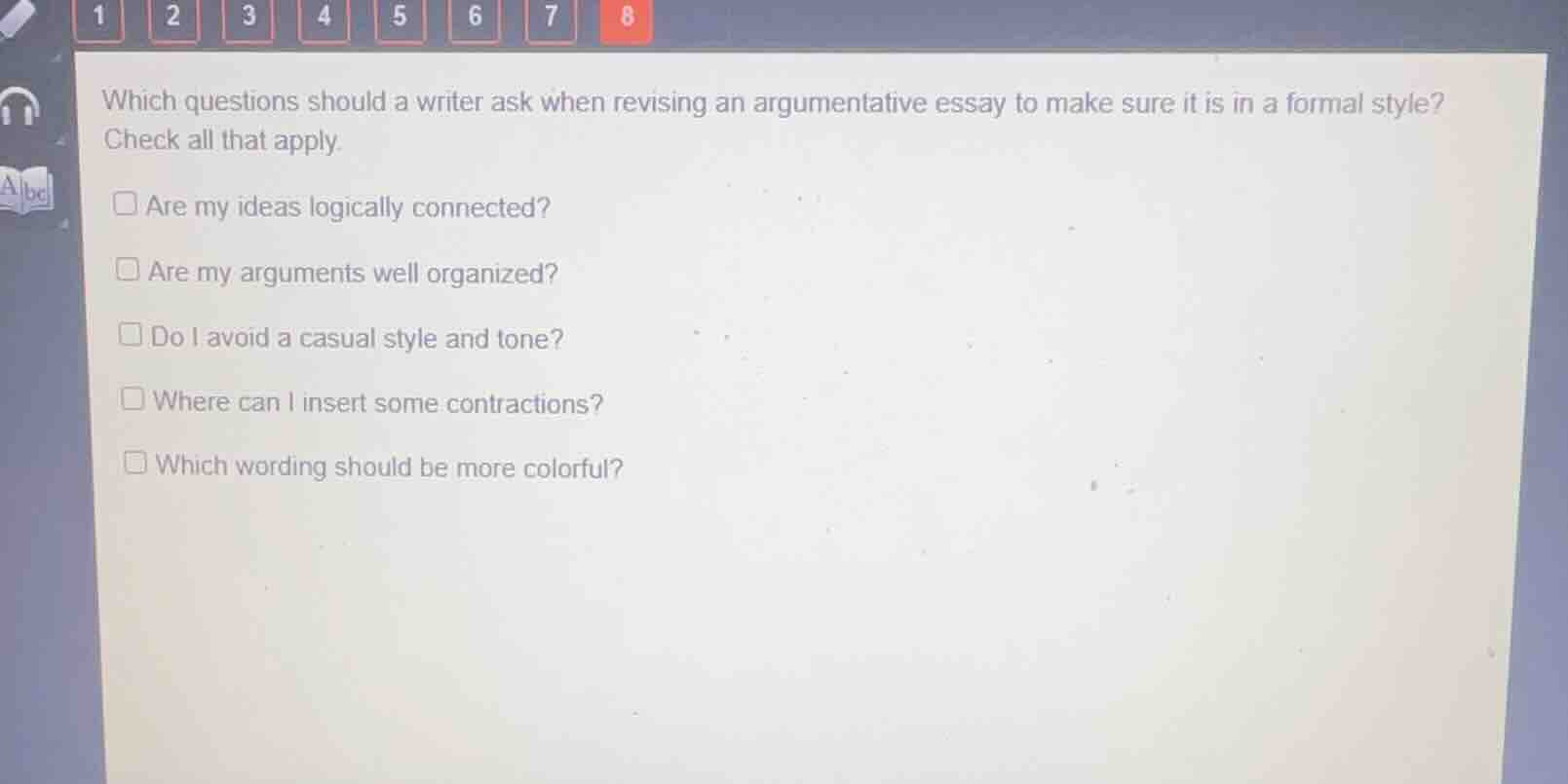 which questions should a writer ask when revising an argumentative essa…