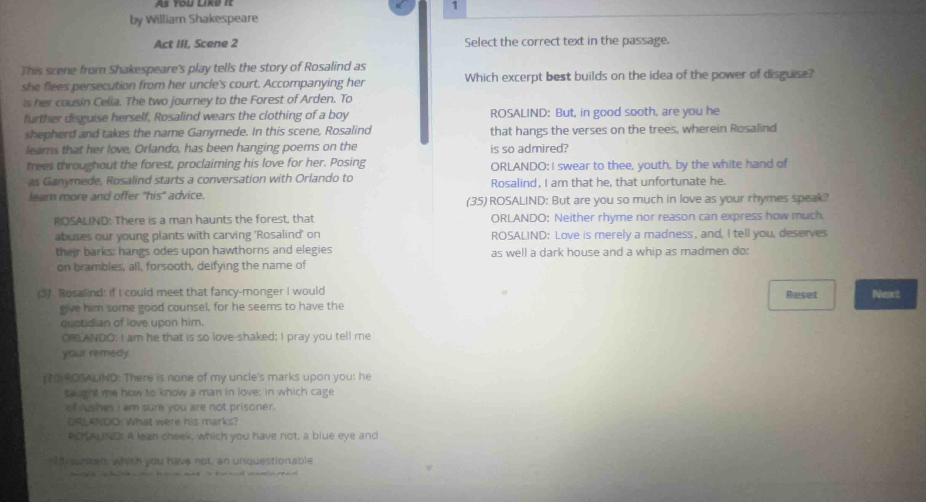as you like it by william shakespeare act iii, scene 2 this scene from …