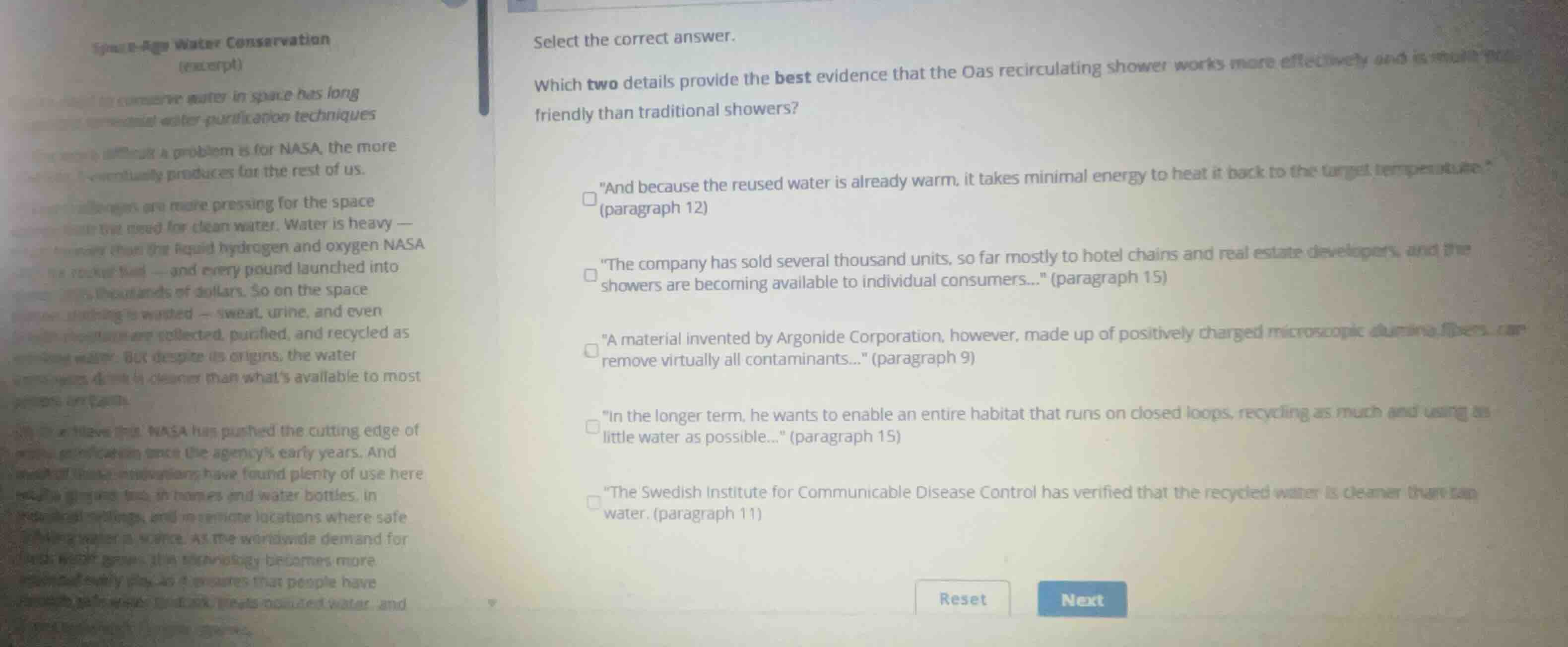 select the correct answer. which two details provide the best evidence …