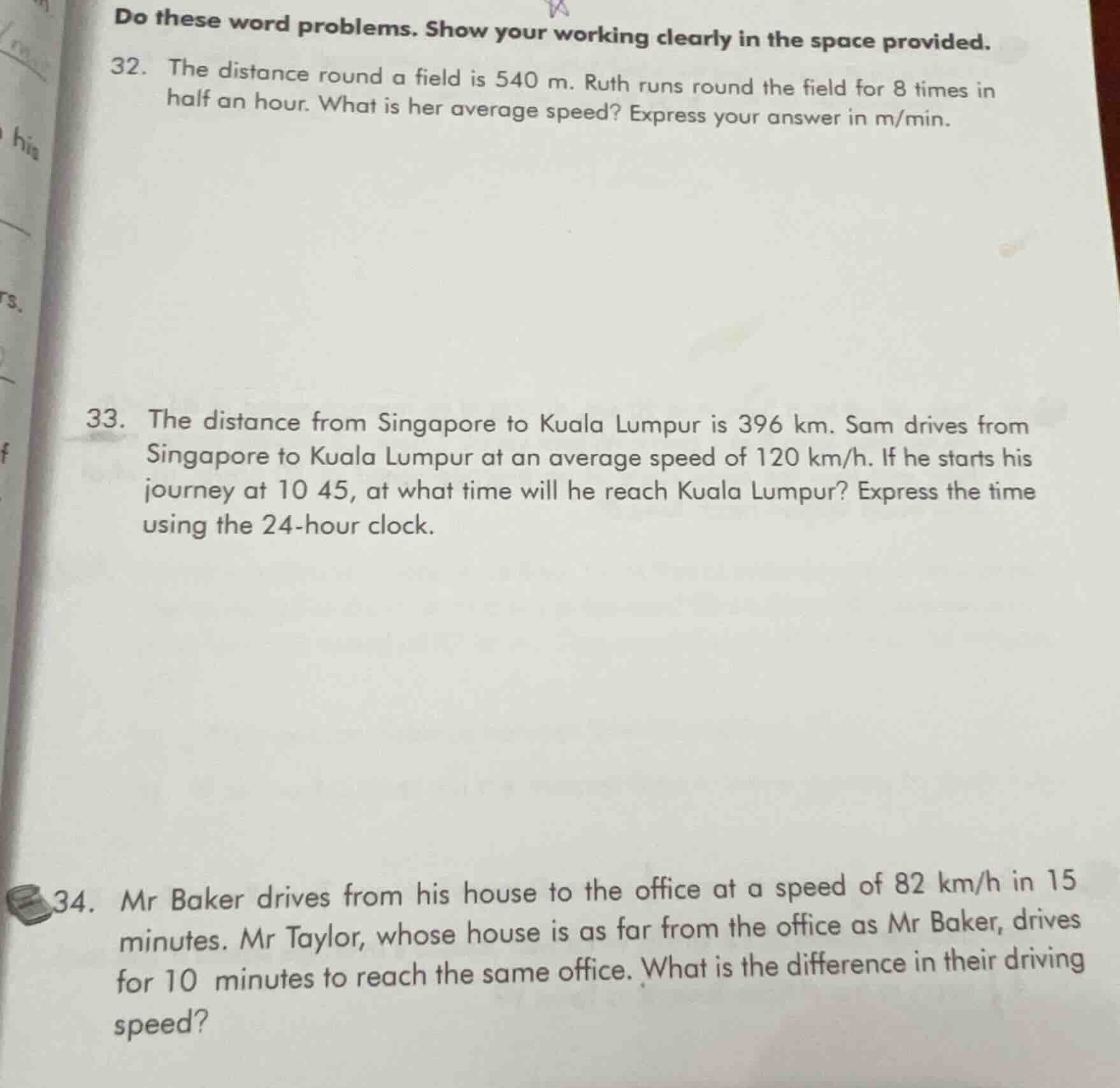 do these word problems. show your working clearly in the space provided…