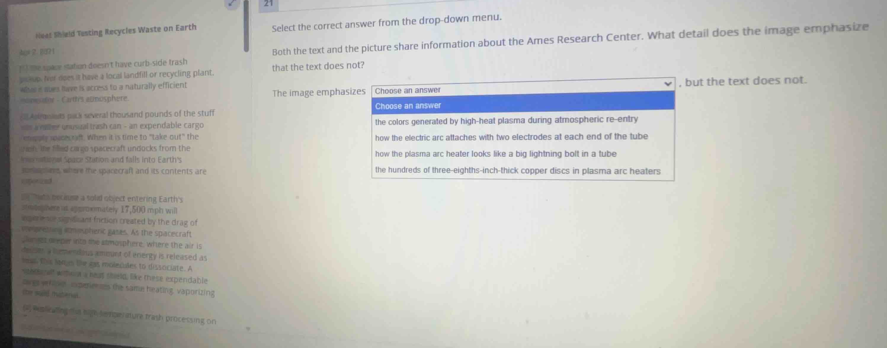 select the correct answer from the drop-down menu. both the text and th…