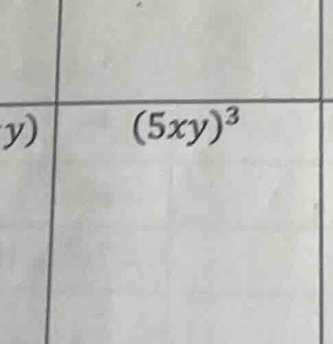 \\((5xy)^3\\)
