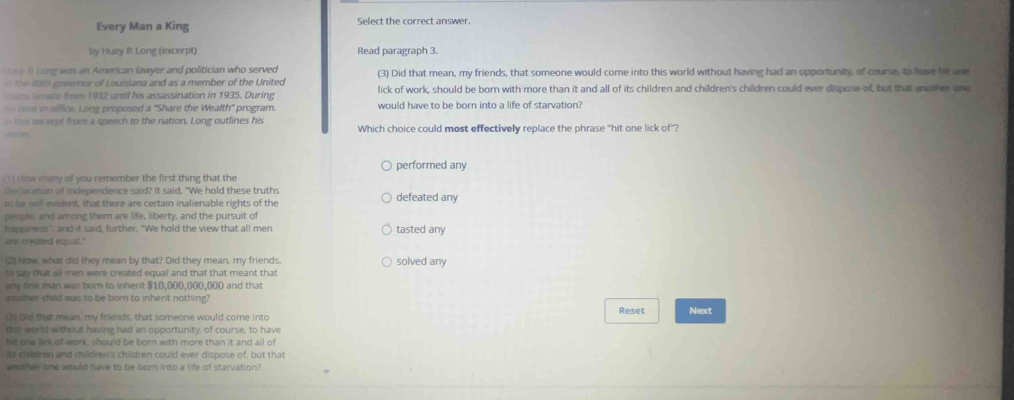 select the correct answer. read paragraph 3. (3) did that mean, my frie…