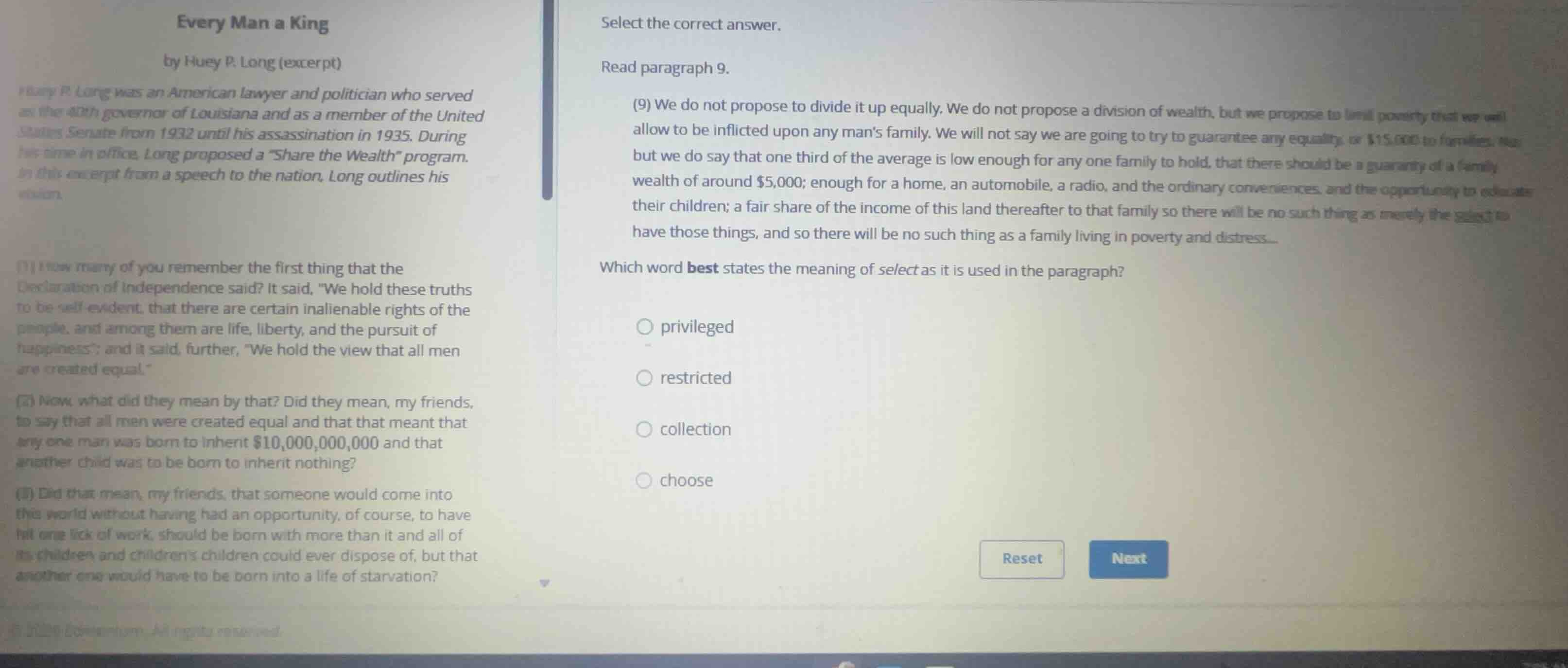 select the correct answer. read paragraph 9. (9) we do not propose to d…