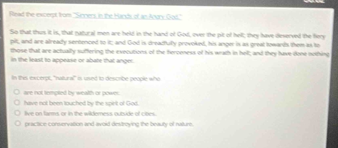 read the excerpt from \sinners in the hands of an angry god.\ so that t…