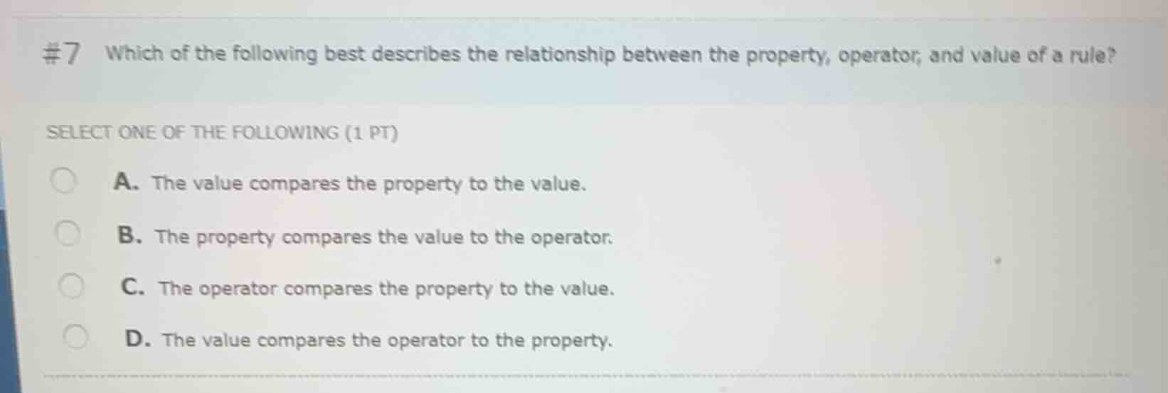 #7 which of the following best describes the relationship between the p…