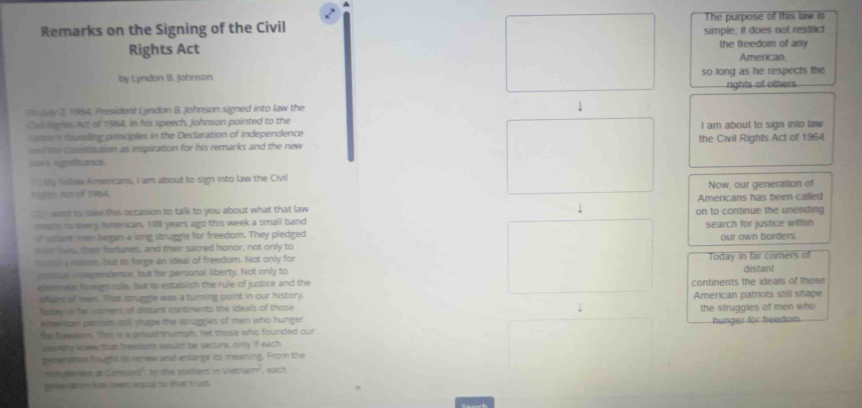 remarks on the signing of the civil rights act by lyndon b. johnson on …