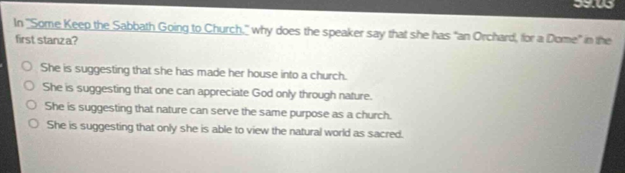 in \some keep the sabbath going to church,\ why does the speaker say th…
