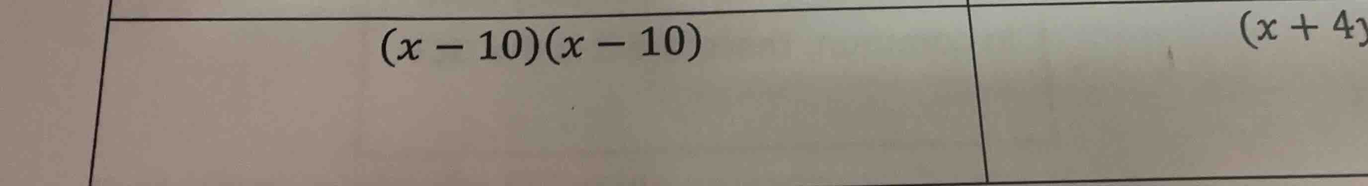 \\((x - 10)(x - 10)\\)