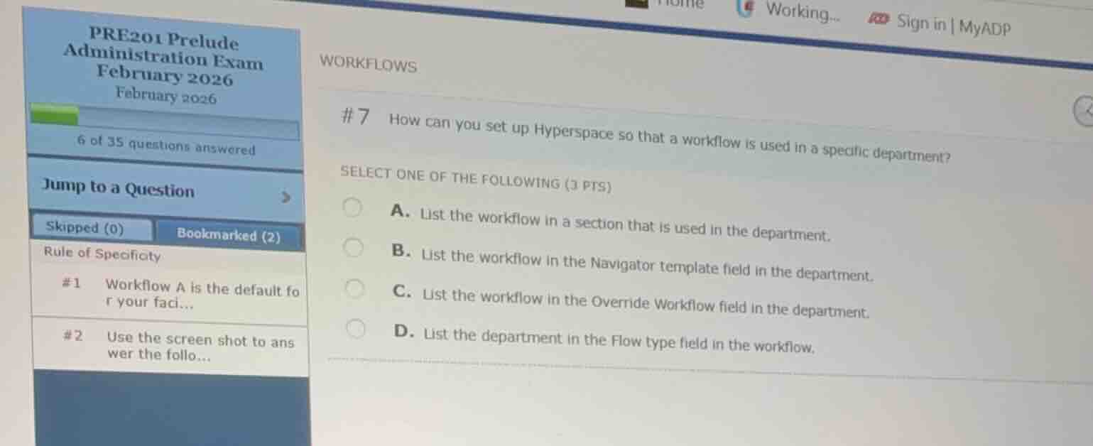 #7 how can you set up hyperspace so that a workflow is used in a specif…