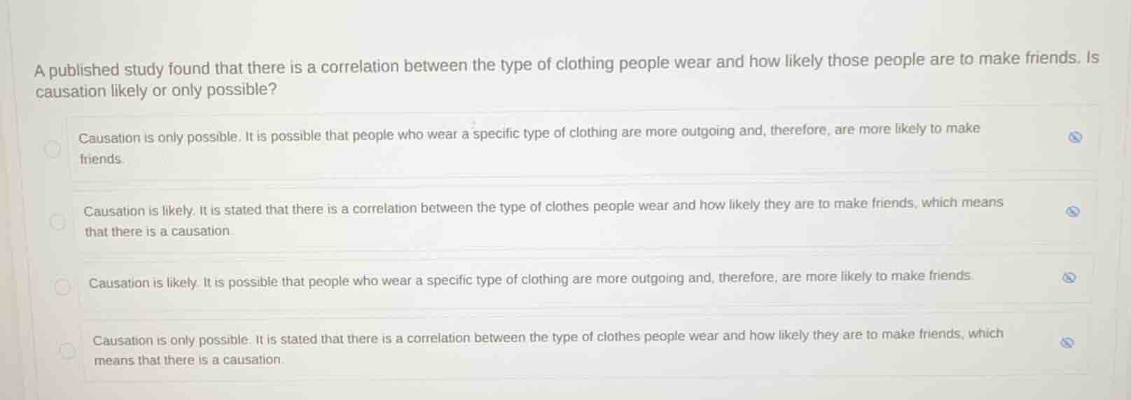 a published study found that there is a correlation between the type of…
