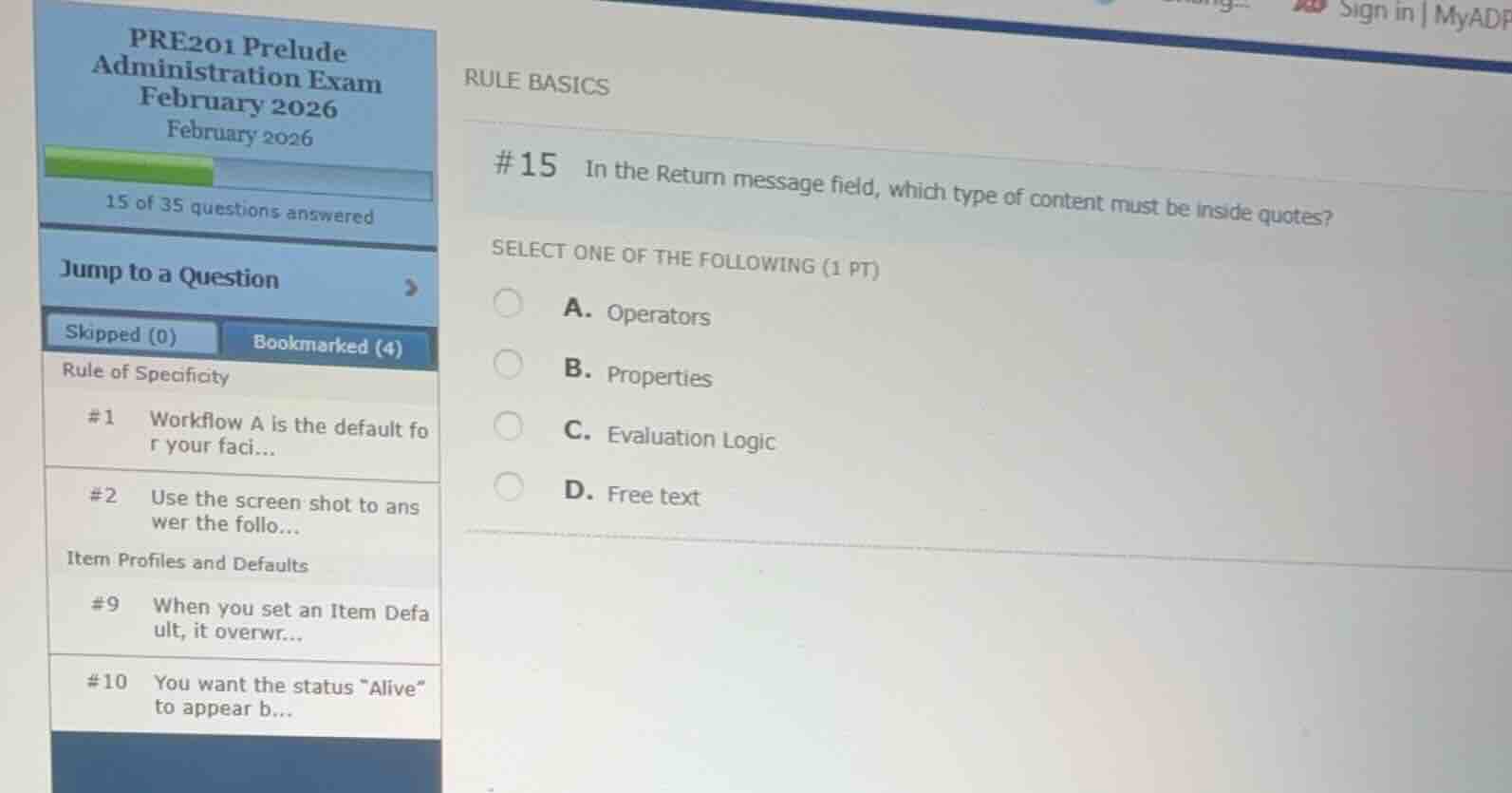 rule basics #15 in the return message field, which type of content must…