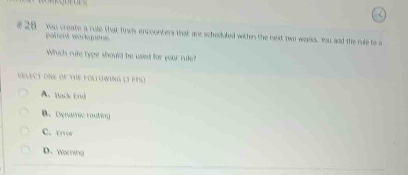 #28 you create a rule that finds encounters that are scheduled within t…